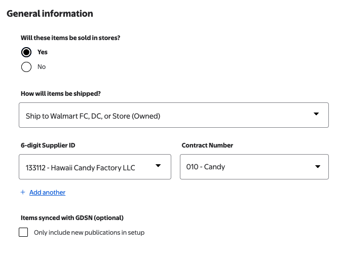 SupplierOne — Add an item, General Information (Oahu)